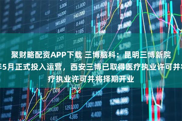 聚财略配资APP下载 三博脑科：昆明三博新院区已于今年5月正式投入运营，西安三博已取得医疗执业许可并将择期开业