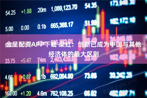 金呈配资APP下载 梁红：创新已成为中国与其他经济体的最大区别