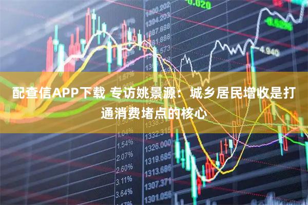 配查信APP下载 专访姚景源：城乡居民增收是打通消费堵点的核心